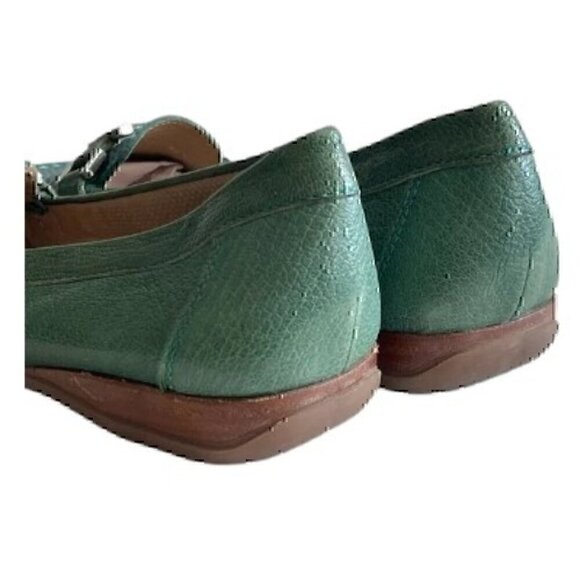 Geox Women's Green Leather Loafer size 37 1/2 - Picture 8 of 12